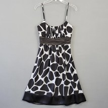 Jodi Kristopher Dress Womens Size S Black Mini Empire Preppy Spotted Strappy Tie - £15.64 GBP