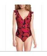 NWT DKNY Women&#39;s Ruffle Trim Underwire Tummy Control One Piece Swimsuit XS - $47.90 CAD