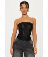 Pure Connection Lace Corset Top - Black - €12,92 EUR