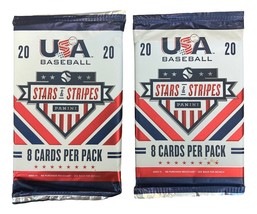 Lot of (2) 2020 Panini Stars &amp; Stripes USA Baseball Card Pack - £9.91 GBP
