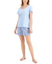 allbrand365 designer Womens Cotton Henley &amp; Shorts Pajama Set, Medium - £25.29 GBP