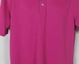 PGA TOUR Men&#39;s Airflux Solid Fuchsia Pink Polo Golf Shirt Large New smal... - $8.90