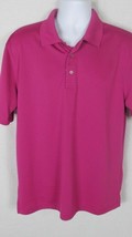 PGA TOUR Men&#39;s Airflux Solid Fuchsia Pink Polo Golf Shirt Large New small snag - £6.99 GBP