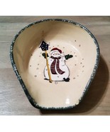 Snowman Spoon Rest Stoneware Home and Garden Party 2000 Christmas Holidays - £13.13 GBP