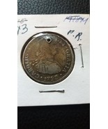 1793 CAROLUS IIII TWO REALES HOLED BUT VERY COLLECTIBLE CONDITION! - $35.00