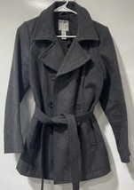 Old Navy Coat Belted Peacoat Dark Gray Wool Blend W Pockets Size MEDIUM - $33.66 Old Navy Coat Belted Peacoat Dark Gray Wool Blend W Pockets Size MEDIUM - $33.66