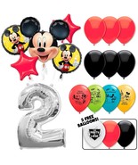 Mickey Mouse Deluxe Balloon Bouquet - Silver Number 2 - $30.99