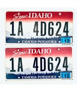 2013 United States Idaho Ada County Passenger License Plate 1A 4D624 - $24.27 CAD