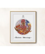 Mabon Holiday Cross Stitch Harvest Pattern pdf Celtic Embroidery Round C... - $11.29