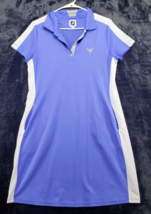 FJ T Shirt Dress Womens Medium Blue Polyester Short Sleeve Pockets Logo ... - £17.87 GBP