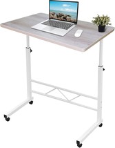 Longdafei Laptop Table Desk Adjustable Height Sofa Bed Side Rolling Desk, Mobile - £45.34 GBP