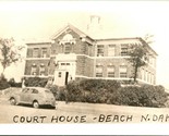 RPPC Beach North Dakota ND Golden Valley County Court House UNP Postcard... - $32.96