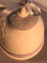 1993 LLadro Porcelain Blue &amp; White  Christmas Bell Spain Ornament - $19.99