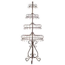 Zaer Ltd. 85&quot; Tall Elegant Metal Display Stand with Hooks London 1820&quot; (Antique  - £381.71 GBP