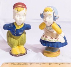 Vintage Pair of Durotex Products Handpainted Dutch Boy &amp; Girl Figurine jds - £41.52 GBP