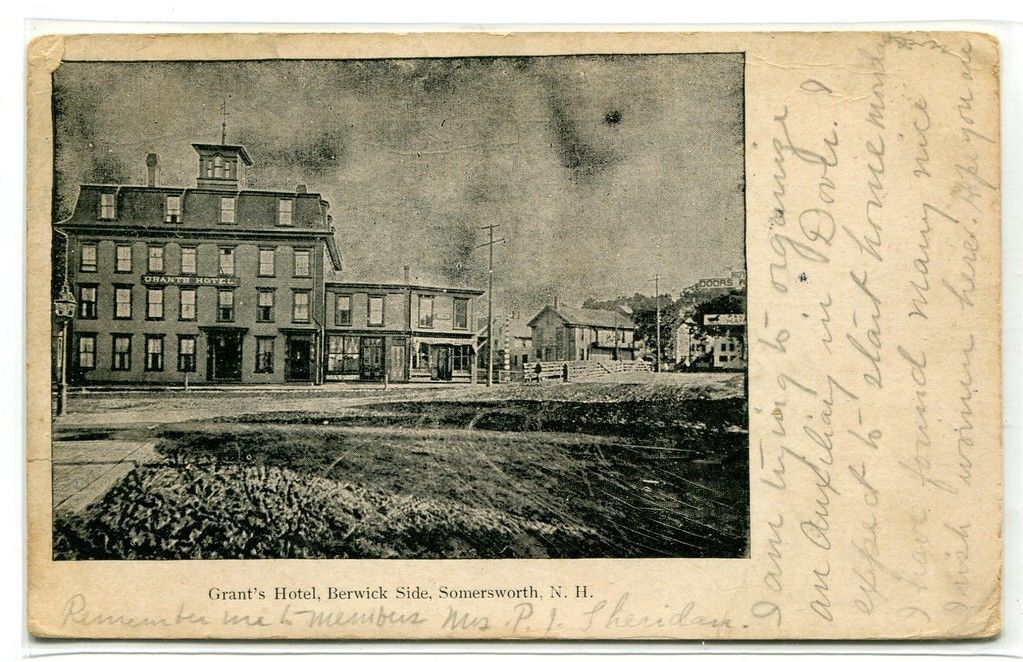 Primary image for Grant's Hotel Berwick Side Somersworth New Hampshire 1905 PMC postcard