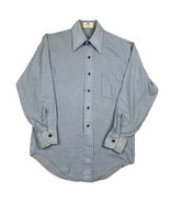 Vtg 70s Van Heusen 417 Vanopress Chambray Shirt Mens Long Sleeve Button ... - £19.46 GBP