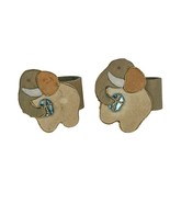 Vintage Quilted Elephant Napkin Rings Set of 2 - $184.53 MXN