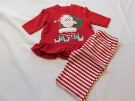 Starting Out Baby Girl&#39;s 2 piece set outfit Santa Claus Christmas 3 mont... - £14.39 GBP