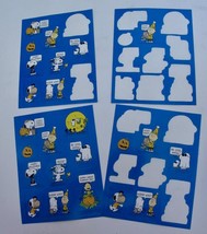 Vtg Ambassador Peanuts Halloween Stickers Great Pumpkin 1 Full Sheet 3 Partial - £4.71 GBP