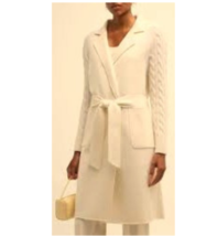 CYRUS Belted Coat Size-L Cream - $49.48