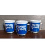 Maxwell House Coffee Cups 8 oz Thermo-Serv Plastic Vintage Camping Beach... - £17.64 GBP