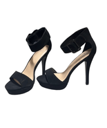 Delicious Zelena Womens 10 Platform High Heels Black Faux Suede Cruise W... - £29.41 GBP