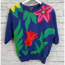 Vintage Haberdashery Short Sleeve Sweater Tropical Floral Size XL Womens... - £30.54 GBP