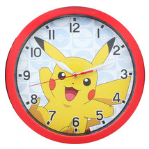Pokemon Playful Pikachu 9.5&quot; Wall Clock Multi-Color - £25.28 GBP