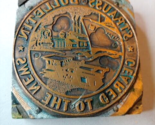 Strauss Bulletin Railroad Brass Figural Train News Copper Ink Stamp Anti... - $34.60