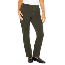 Well Worn Ladies&#39; Tencel Blend Cargo Pant Straight Leg Comfort Stretch - $24.99