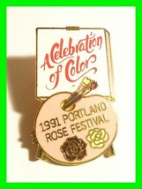 Vintage 1991 Portland Rose Festival Painting Lapel Pin Souvenir Collecti... - £7.77 GBP