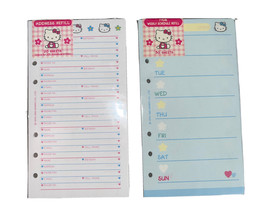 Hello Kitty Address-Phone Book Refill &amp; Weekly Planner Paper, Sanrio, RARE Sets - £10.38 GBP