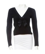 Valentino Women&#39;s Black Satin Bow Sweater size M - £117.98 GBP