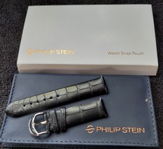 Philip Stein Genuine Alligator Black Watch Band 11-AB 17mm New - £126.57 GBP