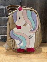 Betsey Johnson Unicorn Insulated Lunch Bag Gold Nice Condition - £15.52 GBP