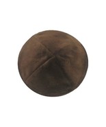 World Of Judaica Brown Velvet Kippah with Four Sections and No Rim - £15.48 GBP