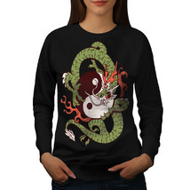 Dragon Yin Yang Art Jumper China Beast Women Sweatshirt - £15.02 GBP