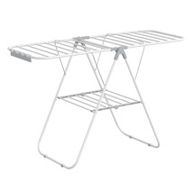 Clothes Drying Rack, With Sock Clips, Metal Laundry Rack, Foldable, Space-Saving - £63.44 GBP