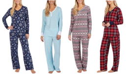 Nautica Women&#39;s 2 Piece Fleece Pajama Sleepwear Set - £17.17 GBP+