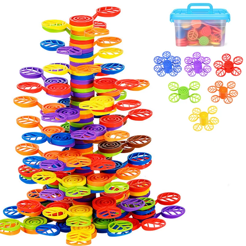 Kids Tree Stacking Building Blocks Toys Construction Balance Games Montessori - £10.23 GBP+