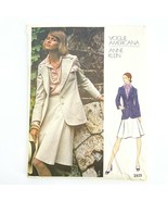 1973 Vogue 2825 Anne Klein Misses&#39; Jacket, Skirt, Shirt and  Scarf SZ 16... - $9.00