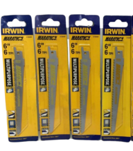 IRWIN Marathon 372645F 6&quot; 6TPI Reciprocating Saw Blades BI-Metal Pack of 4 - £26.47 GBP