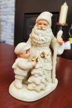 Homco Father Christmas and Boy 8882 Santa St Nicholas Home Interiors &amp; Gifts - £8.01 GBP