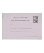 France 10c Colonies Francais Postal Stationery Card 1885 HG 6 Lilac Unused - £3.95 GBP
