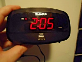 Sharp Model No.SPC186 Alarm Clock With USB Port &quot; GREAT ITEM &quot; - £11.81 GBP