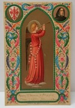 sborgi Illuminations Religious Angelo Del Beato Embossed Inset Postcard - £11.71 GBP