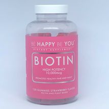 Be Happy Be You Biotin hair &amp; nails High potency dietary supplement 120 gummies - £18.40 GBP