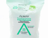 Biodegradable Makeup Remover Cleansing Towelettes Clear Complexion Wipes 25 - £2.85 GBP
