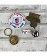 Vintage USPS Natl Assoc Of Letter Carriers NALC Lapel Pin Keychain Lot of 5 - £21.52 GBP